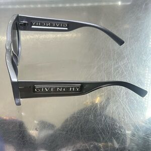 Givenchy Men's Silver-Gray Logo Temple Sunglasses